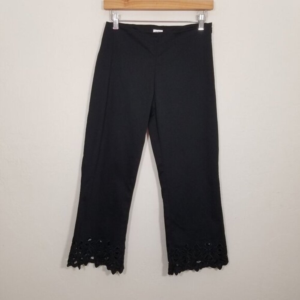 Cache Cropped Stretch Dress Pants Black Size 4